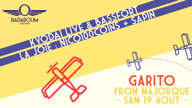 Badaboum Airlines/ Mallorca’s Garito Café in Paris w/ La JOIE