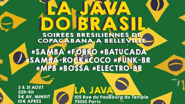 La Java do Brasil ~ Samba & Forro de Copacabana à Belleville !
