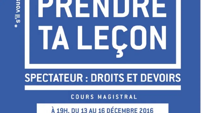 Spectateur: droits et devoirs