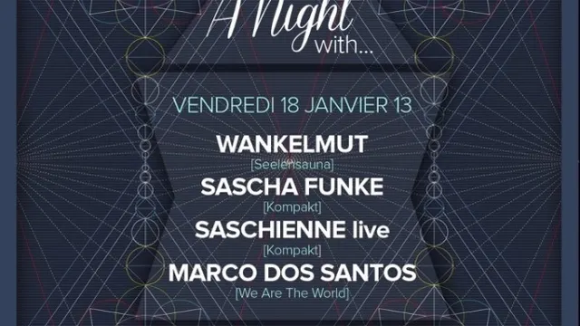 A Night with… Wankelmut, Sascha Funke, Saschienne Live & Marco Dos Santos