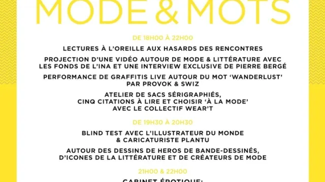 Sur Mesure Workshops : MODE & MOTS @ Wanderlust