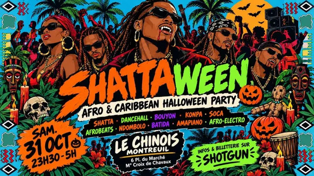 Shattaween - Afro & Caribbean Halloween Party !