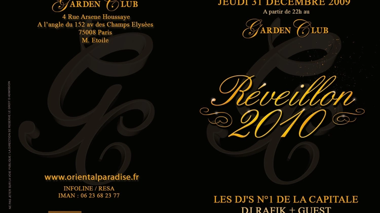 SOIREE DU REVEILLON 2009 A GARDEN