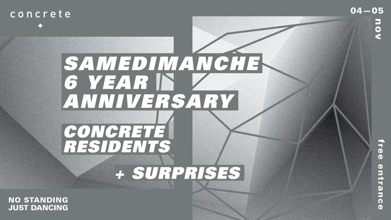 Samedimanche CONCRETE Anniversaire 6 Ans [gratuit]