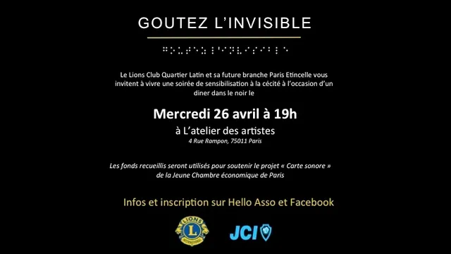 UNIQUE et INSOLITE ! : Goûtez l'invisible : dîner dans le noir