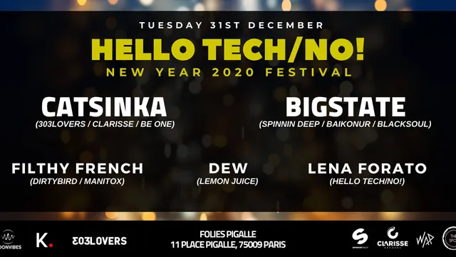 Hello Tech/No! - New Year 2020 Festival (Non Stop 15 Hours)