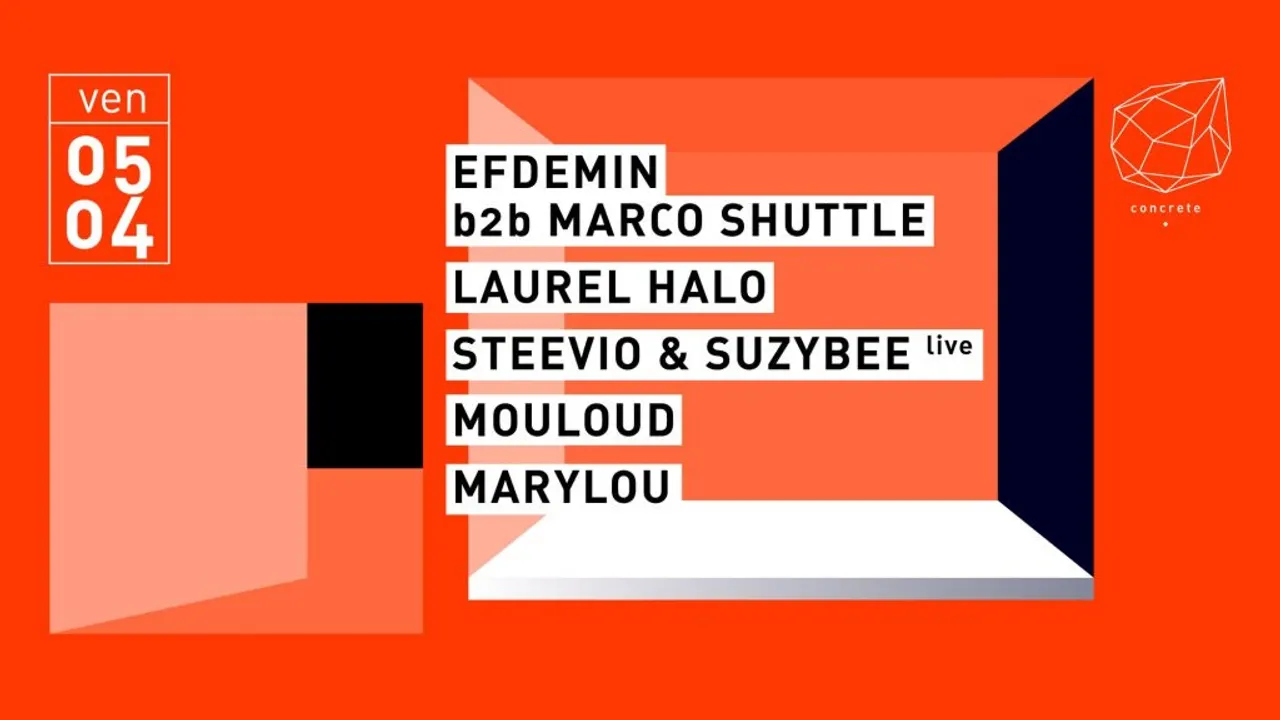 Concrete: Efdemin b2b Marco Shuttle, Laurel Halo, Steevio & Suzybee Live