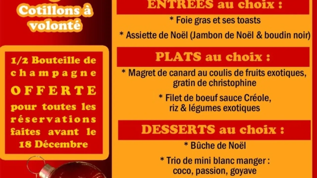 Soirée de noël au Caffé Créole