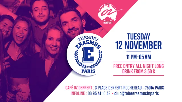 TUESDAY ERASMUS IN PARIS