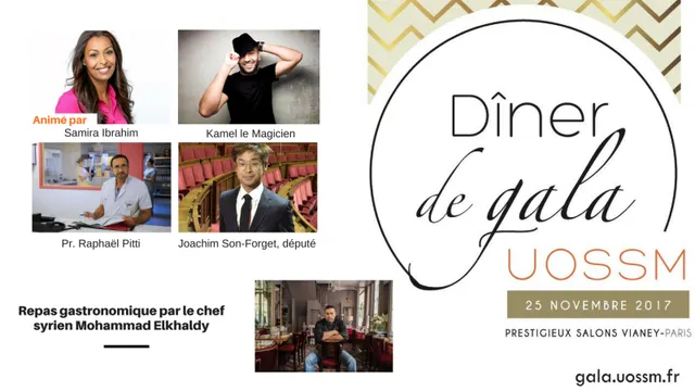 Grand dîner de gala caritatif au profit des actions médicales de l'UOSSM en Syrie