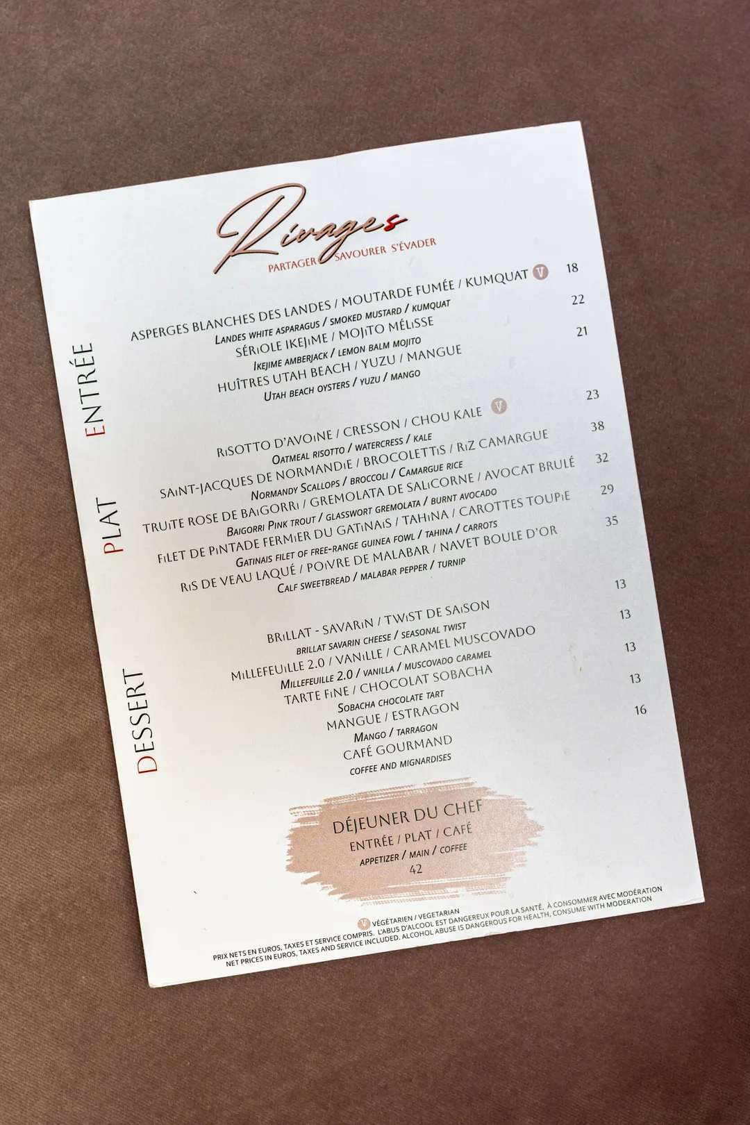 Rivages Restaurant Paris