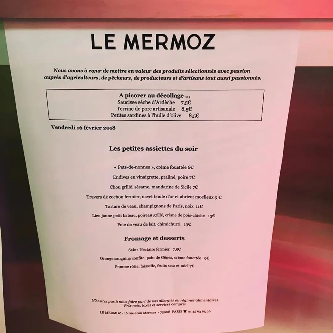 Le Mermoz Restaurant Paris