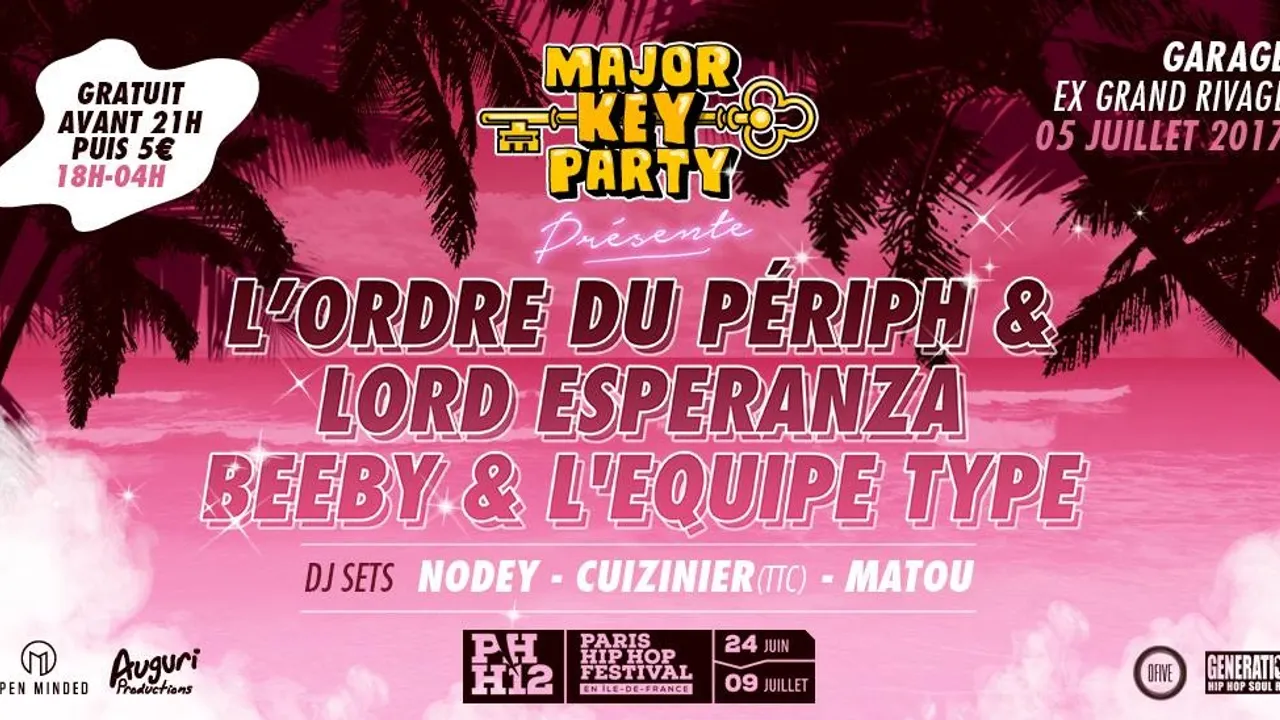 MAJOR KEY PARTY Free avant 21h