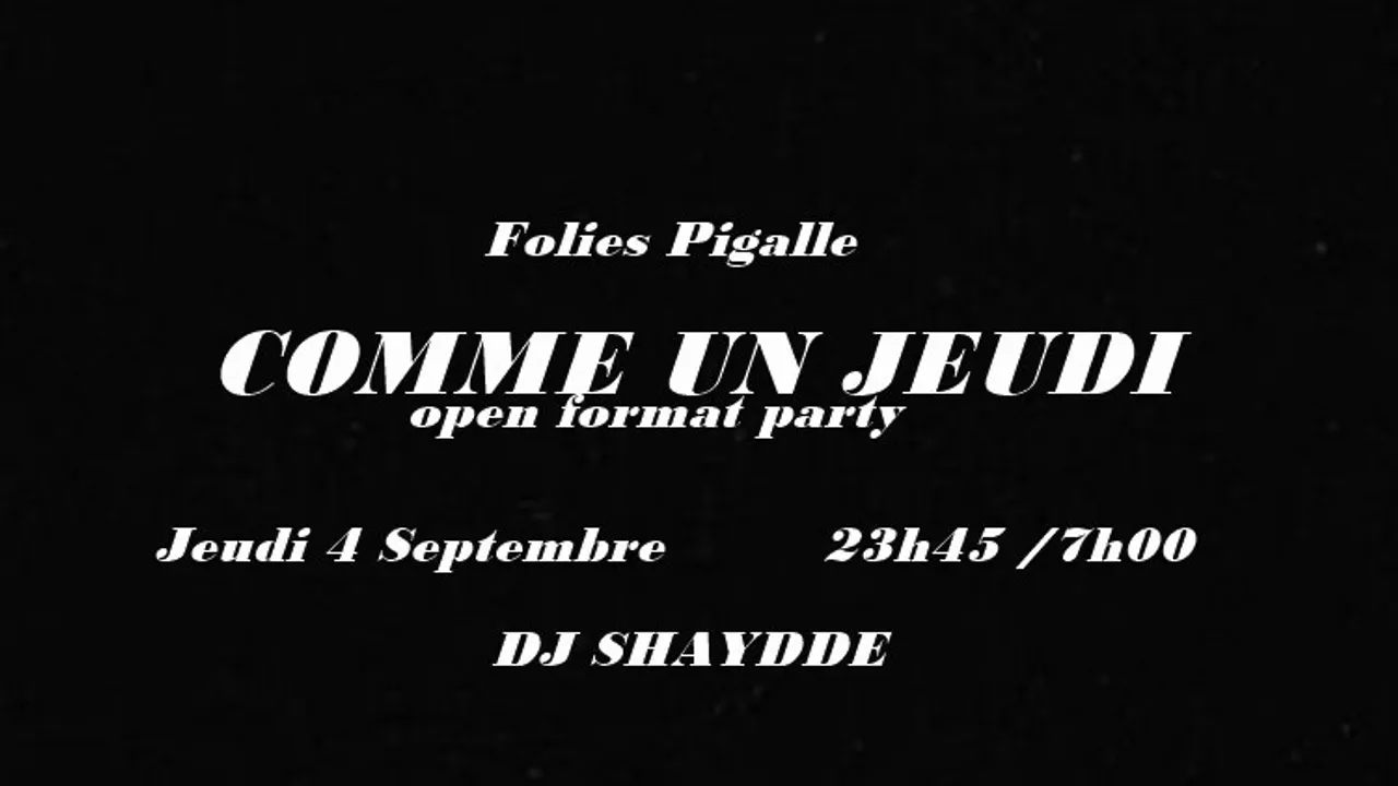 COMME UN JEUDI