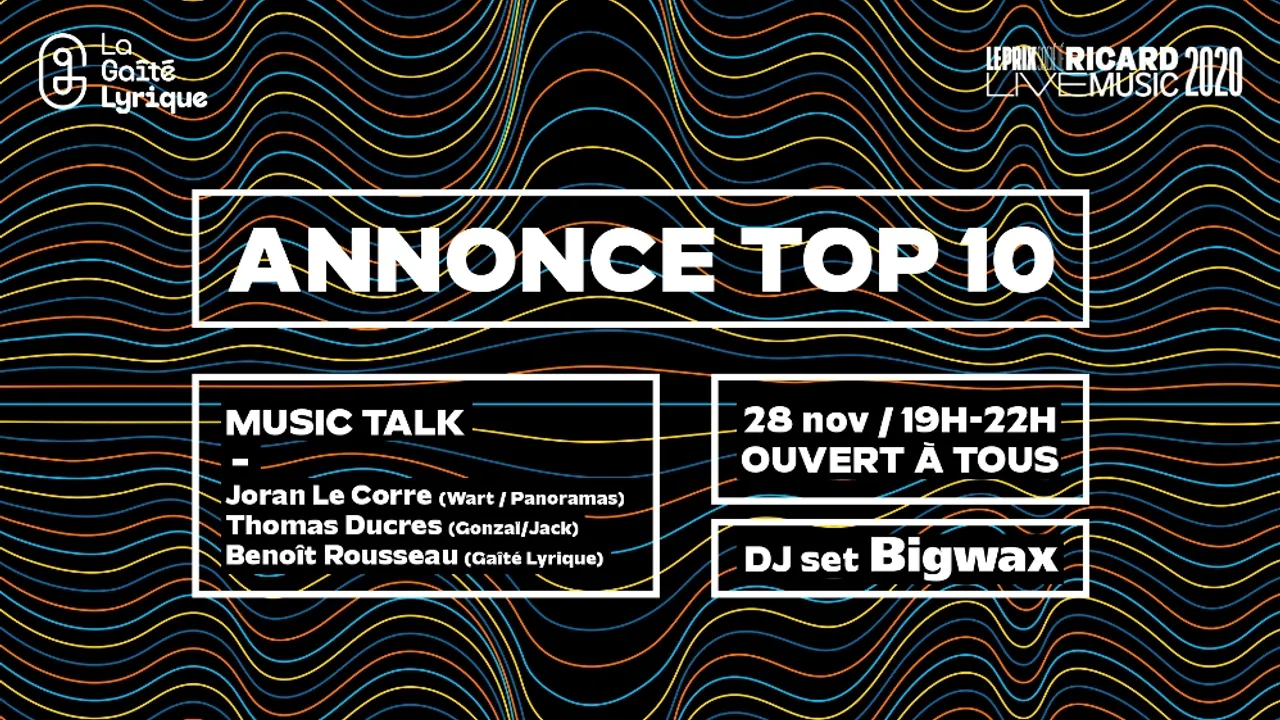 Prix Société Ricard Live Music – Annonce TOP 10
