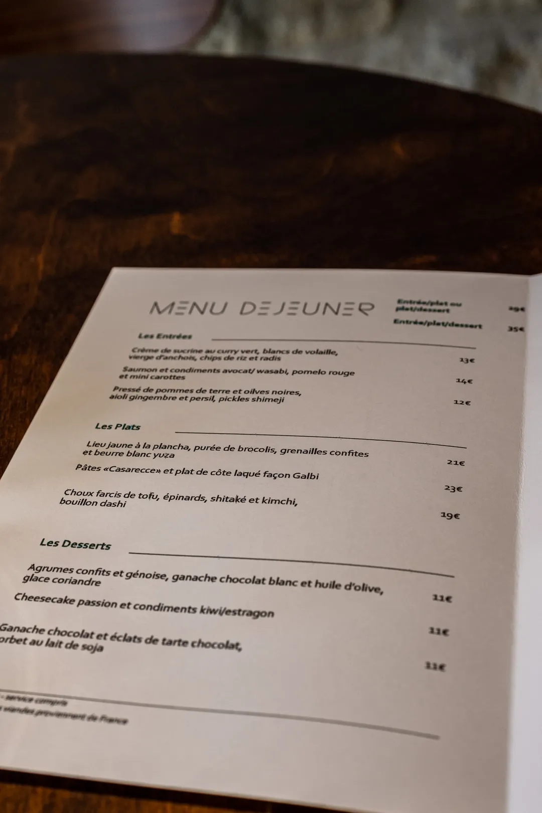 Perception Restaurant Paris