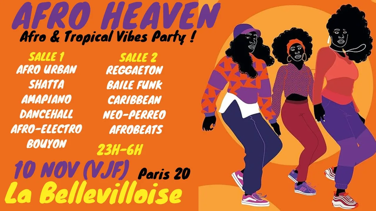 Afro Heaven ~ Afro & Tropical Vibes Party à La Bellevilloise !