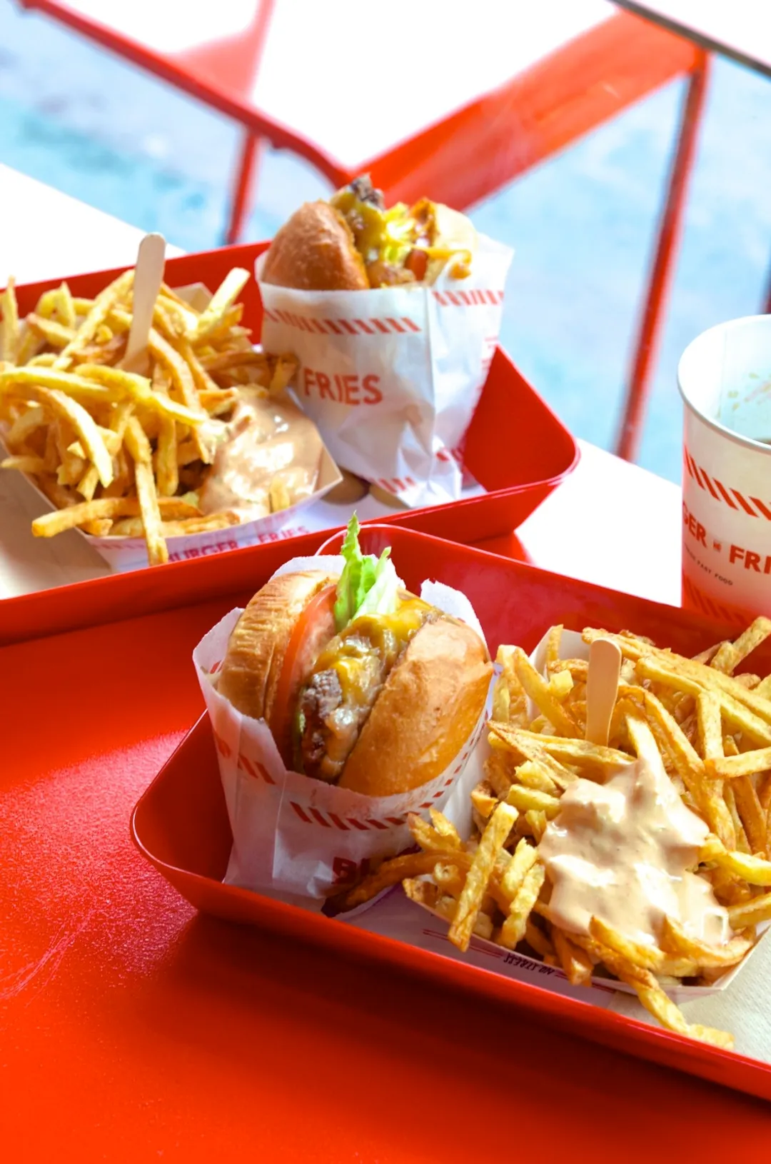 Burger and Fries Restaurant Paris