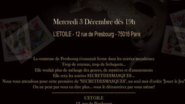 Vous aimez les secrets...Rendez vous à L'Etoile…