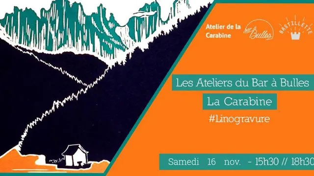 Linogravure // Atelier de la Carabine X Bar à Bulles