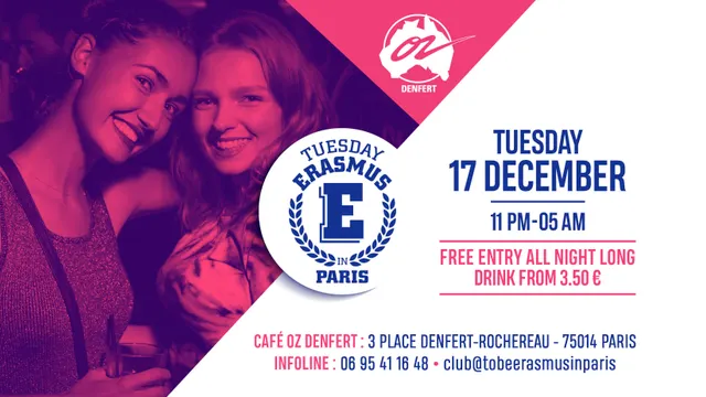 TUESDAY ERASMUS IN PARIS