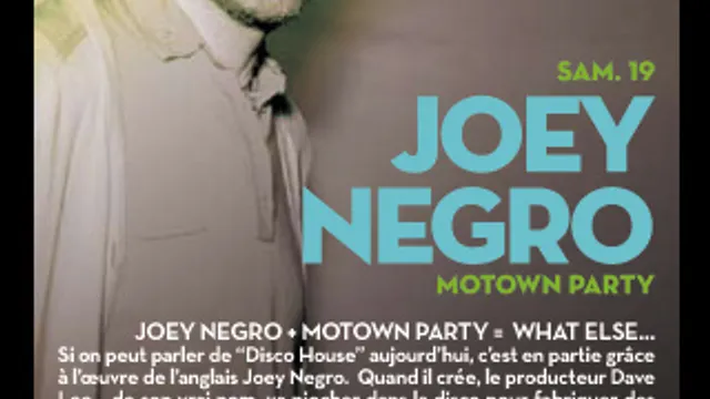 MOTOWN PARTY: JOEY NEGRO