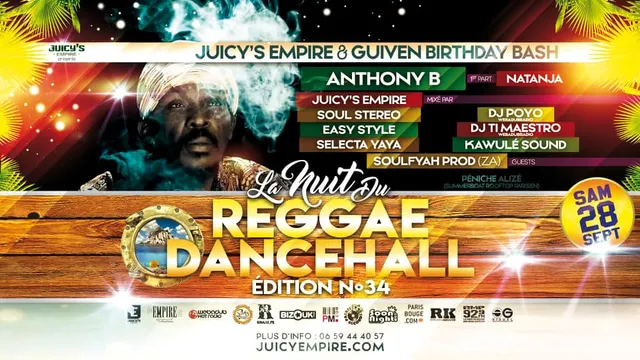 la nuit du reggae dancehall N°34 Anthony B from Jamaican en showcse