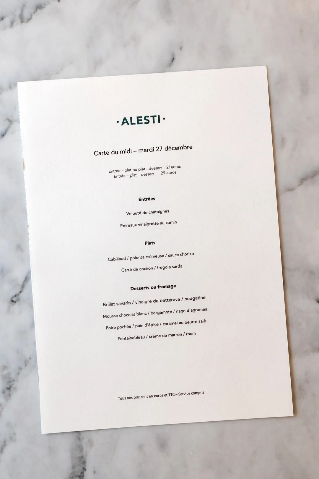 Alesti Restaurant Paris