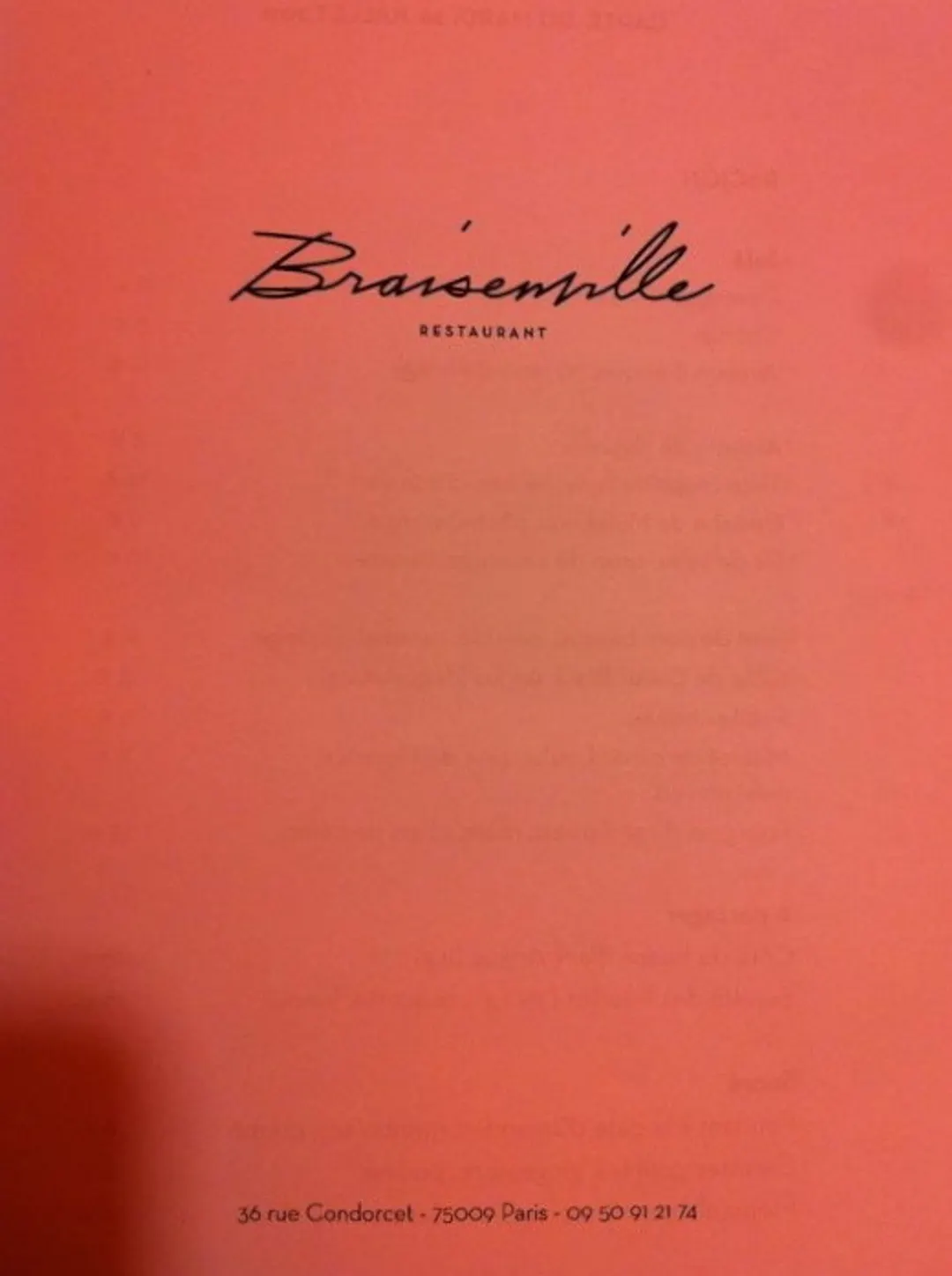 Le Braisenville Restaurant Paris