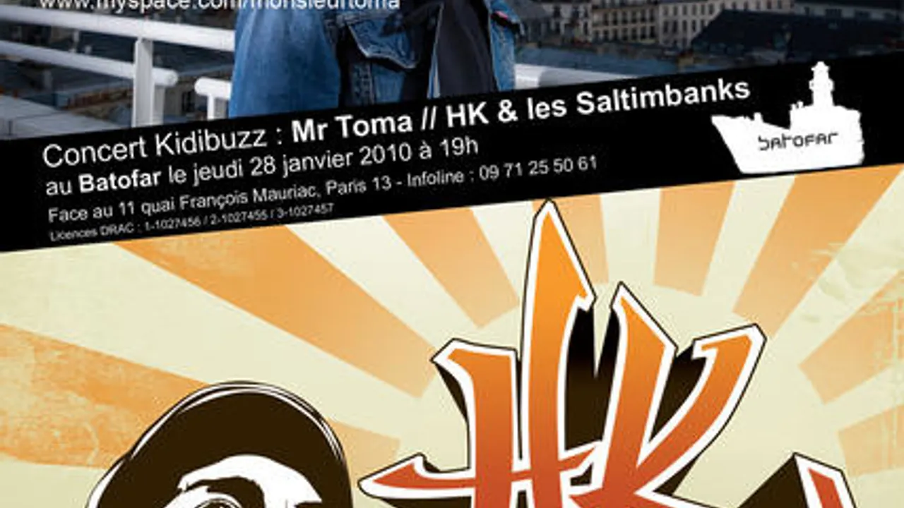 Concert Kidibuzz : HK & les Saltimbanks + Mr Toma