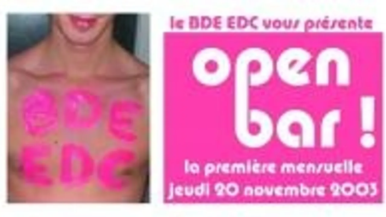 Mensuelle Edc Open Bar