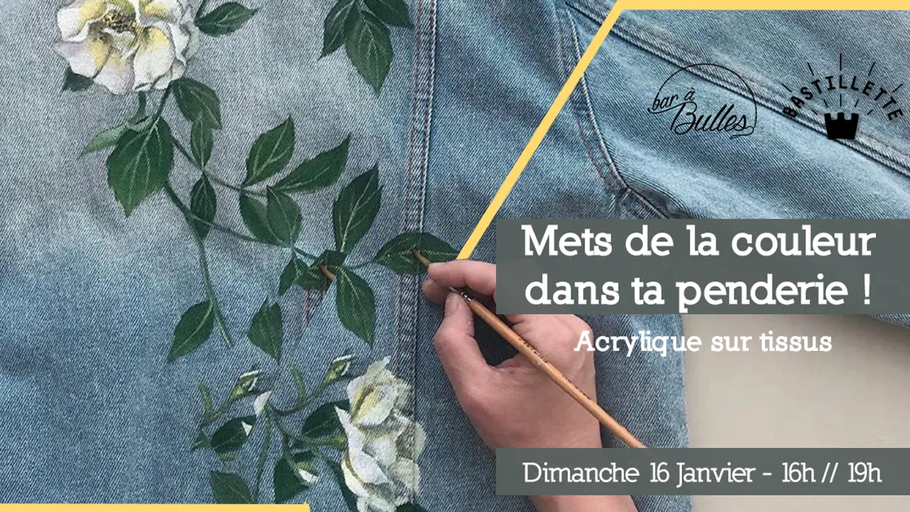 Mets de la couleur dans ta penderie ! - acrylique sur tissus