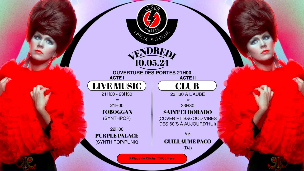 Toboggan, Purple Palace, Saint Eldorado & DJ set