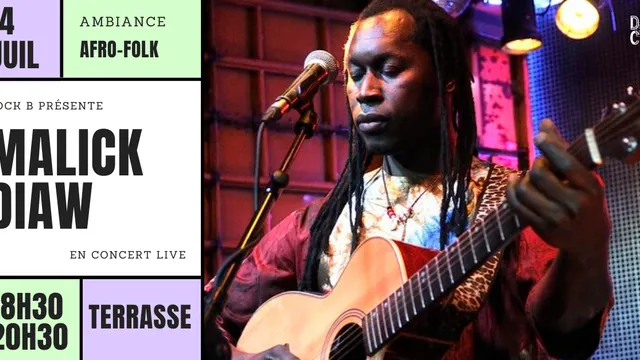L’Été à DOCK B // Concert live en terrasse : Malick Diaw (afro-folk)
