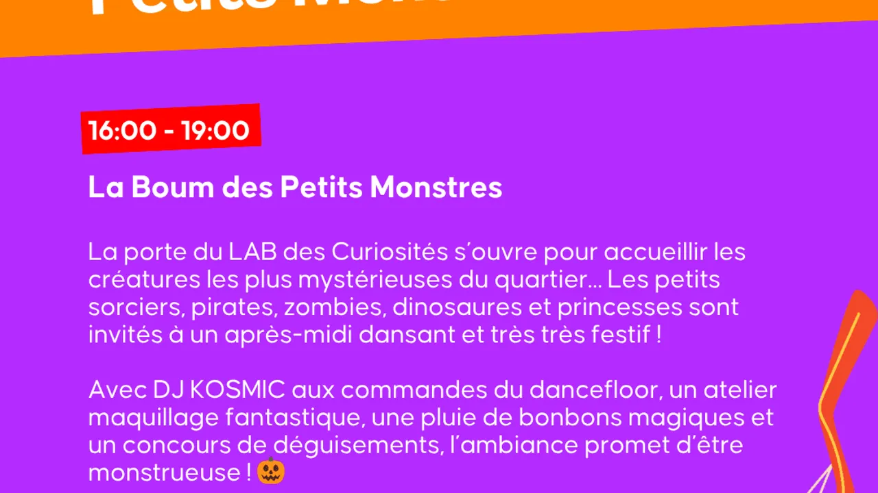 Boum d’Halloween des Petits Monstres