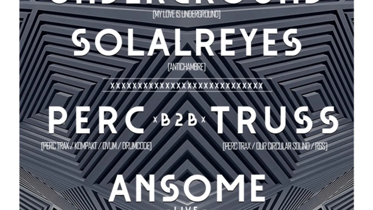 Open Minded présente Perc & Truss, Jeremy Underground, Ansome live, AWB & Solal Reyes