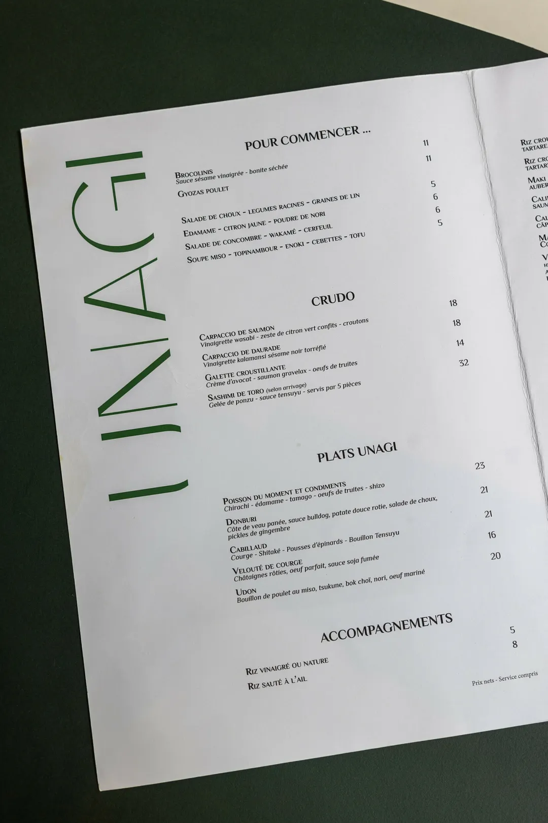 Unagi Restaurant Paris