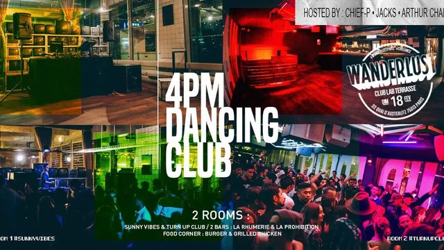 4PM Dancing Club : Hip hop & Sunny Vibes au Wanderlust 16h-01h