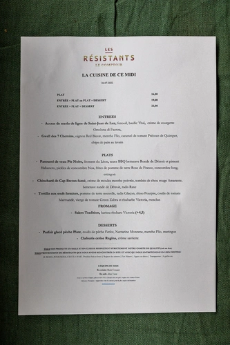 Les Résistants - Le Comptoir Restaurant Paris