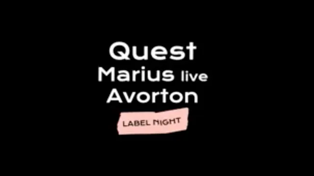 Increase the Groove Label Night ✦ Quest, Marius (live) & Avorton