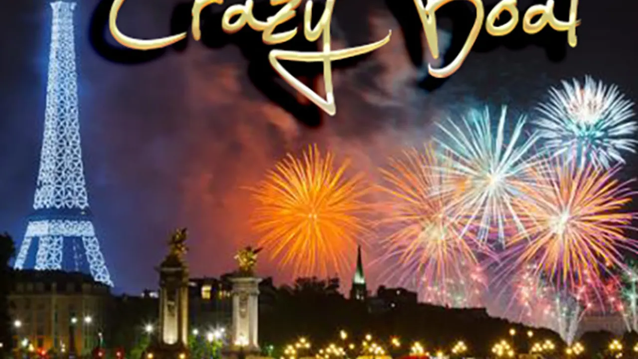 CRAZY BOAT (CROISIERE, FEU ARTIFICE, TOUR EIFFEL, TERRASSE, BBQ, DEUX AMBIANCES, MOJITOS)