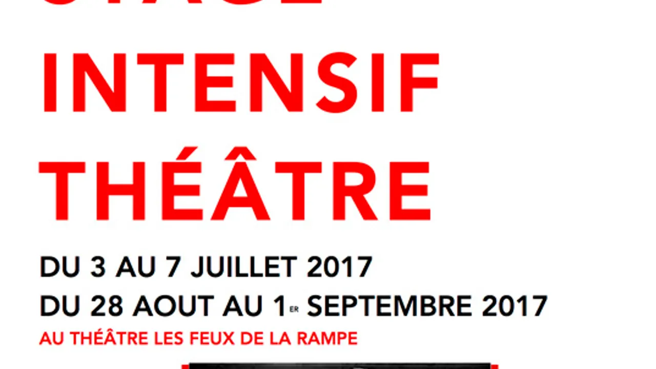 Master Class, Théâtre intensif... Venez développer l'acteur(rice) qui est en vous !