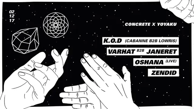 Concrete X Yoyaku: KOD, Varhat b2b Janeret, Oshana , Zendid