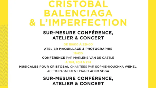 Sur Mesure : Cristobal Balenciaga et l'Imperfection