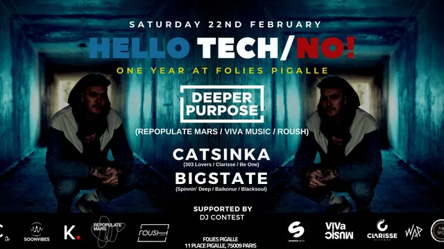 Hello Tech/No! One Year at Folies Pigalle "Non Stop 12 Hours"