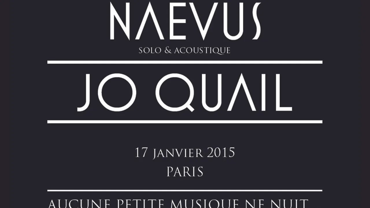 Naevus (solo & acoustique) et Jo Quail en concert
