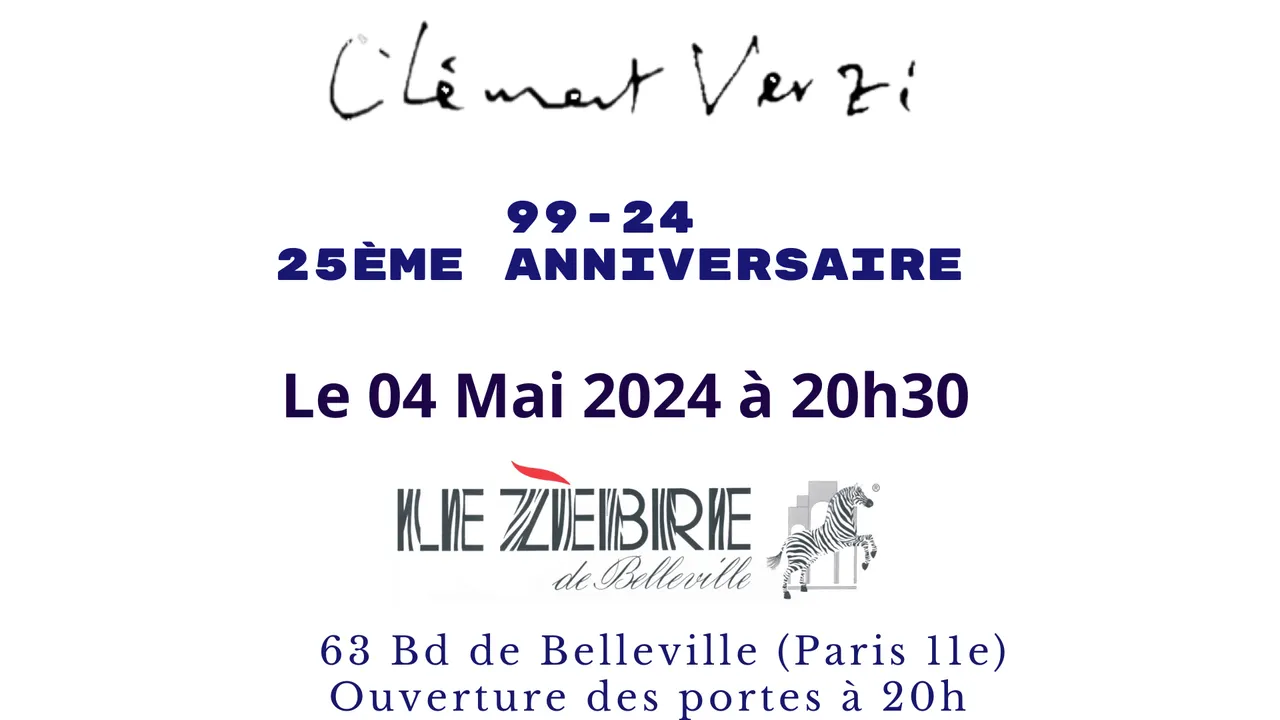Clément VERZI, 25 ans de musique