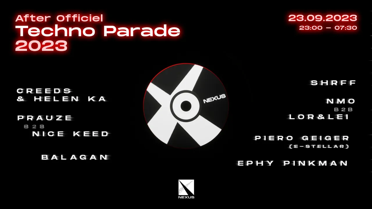 NEXUS TECHNO PARADE : CREEDS | PRAUZE | NICE KEED | BALAGAN