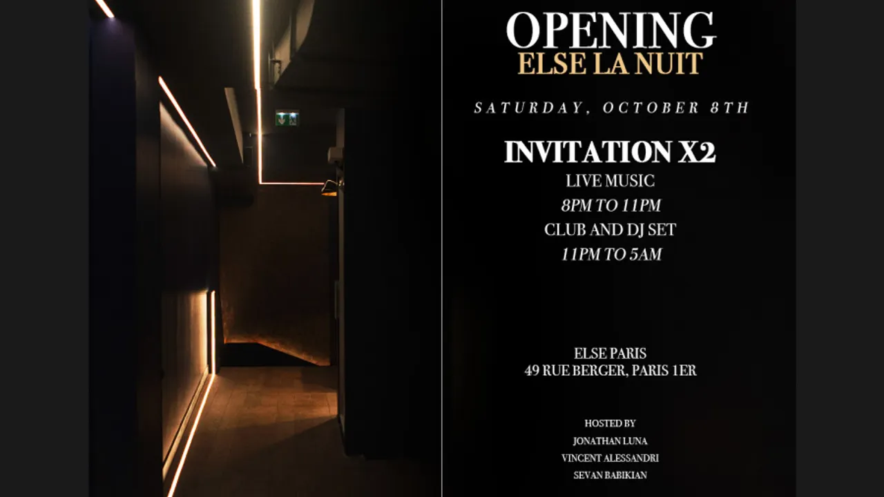 Samedi «Grand Opening» Else la Nuit