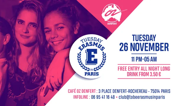 TUESDAY ERASMUS IN PARIS